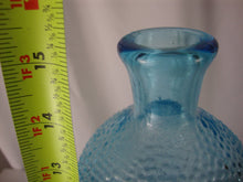Load image into Gallery viewer, Vintage Empoli Aqua Textured Grape Cherry Italian Glass Bottle Decanter