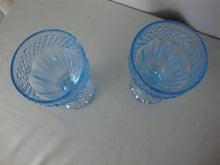 Load image into Gallery viewer, Vintage Gorham Emilys Attic Crystal Ice Blue Footed Goblets Set of 2