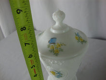 Load image into Gallery viewer, Vintage Fenton Milk Glass Handpainted Candy Jar with Dome Lid