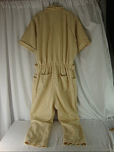 Load image into Gallery viewer, Vintage Mens Para Suit 44 Tall Long Tan Wheat Polyester One Piece Leisure Suit