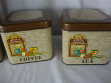 Load image into Gallery viewer, Vintage Cheino Metal Woven Look 4 Piece Kitchen Canister Set with Lids