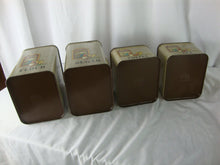 Load image into Gallery viewer, Vintage Cheino Metal Woven Look 4 Piece Kitchen Canister Set with Lids