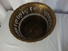 Load image into Gallery viewer, Vintage India Brass Pierced Cutout Four Footed Planter Pot