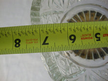 Load image into Gallery viewer, Vintage L&L WMC Cut Crystal Sawtooth Edge Bowl with Brass Footed Attached Stand