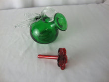 Load image into Gallery viewer, Vintage Hand Blown Glass Hummingbird Feeder Bottle