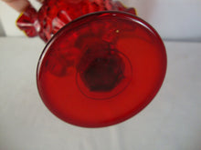 Load image into Gallery viewer, Vintage Fenton Amberina Ruffled Thumbprint Pedestal Compote Bowl