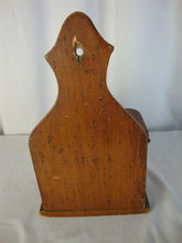 Load image into Gallery viewer, Vintage Rustic Wood Flip Lid Salt Salz Box Cellar Wall Mount