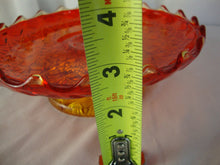 Load image into Gallery viewer, Vintage Fenton Amberina Glass Cut & Block Pedestal Dessert Plate