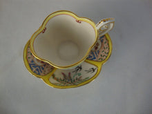 Load image into Gallery viewer, Vintage Kosen Kutani Handpainted Yellow Bird Mini Teacup and Saucer