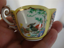 Load image into Gallery viewer, Vintage Kosen Kutani Handpainted Yellow Bird Mini Teacup and Saucer