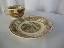 Load image into Gallery viewer, Vintage Royal Staffordshire England Rural Scenes Teacup Saucer Set