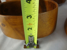 Load image into Gallery viewer, Vintage Carved Wood Oval Serving Bowl and 4 Individual Bowls Set