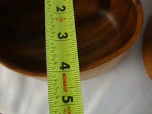 Load image into Gallery viewer, Vintage Carved Wood Oval Serving Bowl and 4 Individual Bowls Set