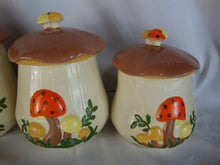 Load image into Gallery viewer, Vintage Arnels Mushroom 5 Piece Kitchen Canister Set with Lids