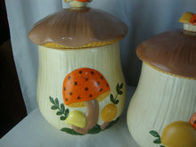 Load image into Gallery viewer, Vintage Arnels Mushroom 5 Piece Kitchen Canister Set with Lids