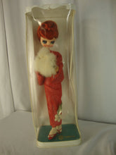 Load image into Gallery viewer, 1960s Yamaha Dealer Promotional Red Hair Sparkly Dress Geisha Woman with Dog in Original Box