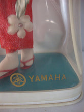 Load image into Gallery viewer, 1960s Yamaha Dealer Promotional Red Hair Sparkly Dress Geisha Woman with Dog in Original Box