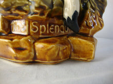 Load image into Gallery viewer, Vintage Mccoy Cat at Well Ceramic Planter Stung by the Splendor of a Sudden Thought