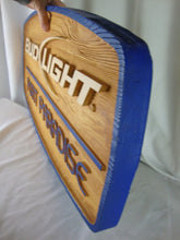 Load image into Gallery viewer, Vintage Bud Light Port Paradise Faux Wood Pool Bar Sign