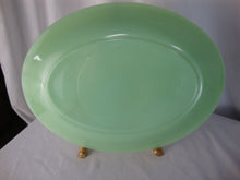 Load image into Gallery viewer, Vintage Unmarked Fire King Jadeite Jane Ray Oval Serving Platter