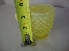 Load image into Gallery viewer, Vintage Fenton Topaz Uranium Opal Hobnail Footed Creamer Pitcher