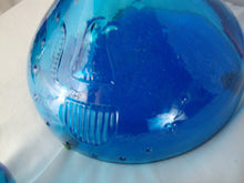 Load image into Gallery viewer, Vintage Colonial Blue Glass Freedom For Our Ship Eagle Motif Decanter with Ball Stopper