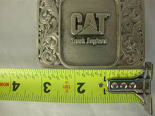Load image into Gallery viewer, Vintage CAT Truck Engines USA Made Scrollwork Belt Buckle