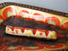Load image into Gallery viewer, 1963 Treasure Craft 4 Slot Brown Orange Rectangle Ashtray
