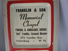 Load image into Gallery viewer, Vintage Franklin Son Memorial Chapel Metal Wall Thermometer