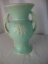 Load image into Gallery viewer, Vintage McCoy Seafoam Green Matte Finish Ceramic Double Handle Vase