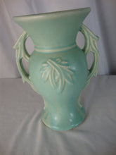 Load image into Gallery viewer, Vintage McCoy Seafoam Green Matte Finish Ceramic Double Handle Vase