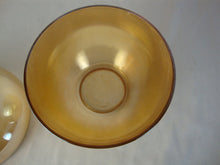 Load image into Gallery viewer, Vintage Jeanette Glass Marigold Carnival Glass Apple Candy Dish with Lid