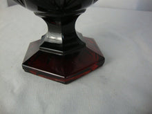Load image into Gallery viewer, Vintage Luminarc Ruby Red Glass Egg Pedestal Candy Dish with Dome Lid