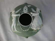 Load image into Gallery viewer, Vintage Jasperware Boy Girl with Bird Cage Two Piece Hair Receiver Dish