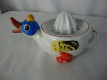 Load image into Gallery viewer, Vintage Japan Smiling Duck Ceramic Child's Orange Reamer Juicer