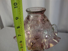 Load image into Gallery viewer, Vintage HOMCO Fenton Style Cabbage Rose Dusty Rose Glass 3 Part Fairy Lamp