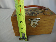 Load image into Gallery viewer, Vintage Gary Gail Dallas Flower Cart Motif Mini Box Purse with Lucite Handle