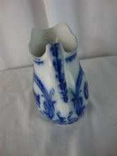 Load image into Gallery viewer, Antique Crawford Cooking Ranges Flow Blue Advertising Creamer Pitcher