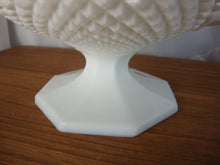 Load image into Gallery viewer, Vintage Westmoreland Milk Glass Diamond Point Double Handle Trophy Bowl