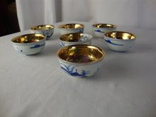 Load image into Gallery viewer, Vintage Kutani Japan Handpainted Sake Cups Set of 7