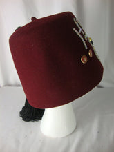 Load image into Gallery viewer, Vintage Hejaz Shriners Jeweled Fez Circus Daddy Pins 6 3/4 Hat Size