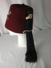 Load image into Gallery viewer, Vintage Hejaz Shriners Jeweled Fez Circus Daddy Pins 6 3/4 Hat Size