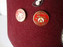 Load image into Gallery viewer, Vintage Hejaz Shriners Jeweled Fez Circus Daddy Pins 6 3/4 Hat Size