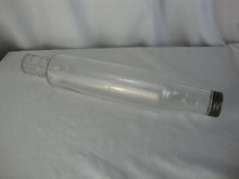 Load image into Gallery viewer, Vintage Clear Glass Rolling Pin Bottle with Metal Screw End Lid