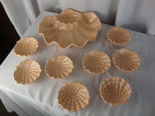 Load image into Gallery viewer, MCM Ceramic Clam Shell Serving Bowl with (8) Individual Shell Bowls
