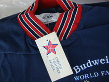 Load image into Gallery viewer, Vintage Budweiser World Famous Clydesdales Mens Large Nylon Snap Front Jacket