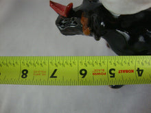 Load image into Gallery viewer, Lynn Bailey Folk Art Pottery Black Bull Cow Pig Hen on Back Cardinal on Neck 6 Inch Figurine