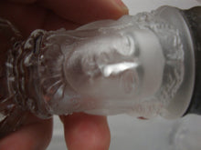 Load image into Gallery viewer, Vintage LG Wright Frosted Glass Three Faces Salt Pepper Shaker Se