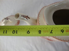 Load image into Gallery viewer, Vintage Transferware Red Cream Manor House Scene Porcelain Teapot