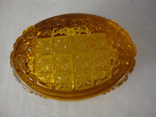 Load image into Gallery viewer, Antique Amber Glass Oval Individual Salt Cellar